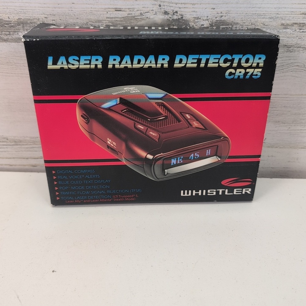 Whistler CR75 Laser Radar Detector New Open Box High Performance GPS Ready